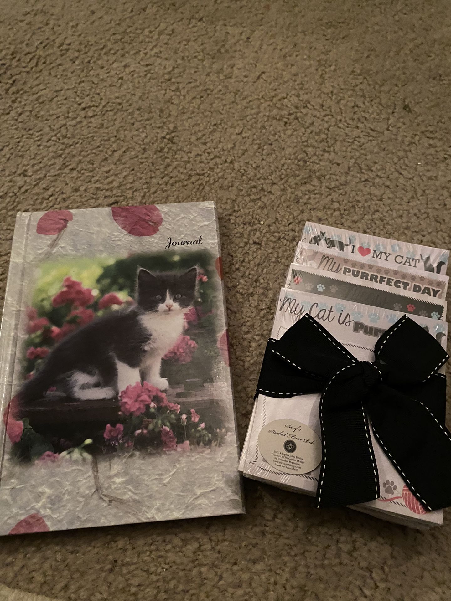 Cat Lover Journal And Pad Set New 