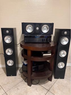 monitor audio fb210 subwoofer including the two towers in the center speaker