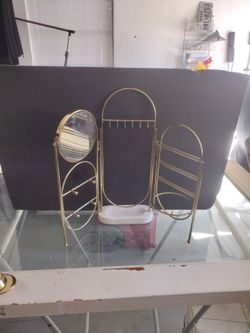 Vintage Marble And Gold Mirror