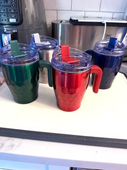 Brand New set of 4 Primula Stainless Steel insulated 16 oz tumblers with handles