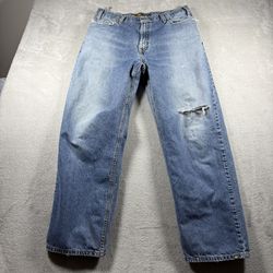 Vintage Levi's Silver Tab Mens Jeans 36X34 Low Rise Loose Distress Y2K Grunge#3A