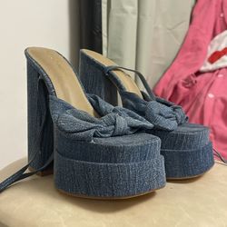 Denim bratz platform heel