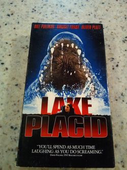 Vintage vhs video tape/ lake placid/ bill Pullman/ Bridget Fonda / Oliver Platt/" you' LL spend as much time laughing as you do screaming."