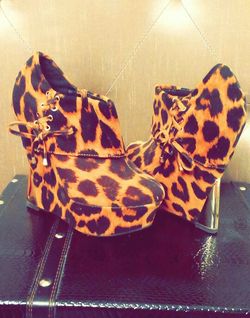 Cheetah high heels