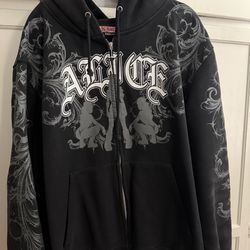 Alice/Ksubi ZIP-UP hoodie (Black)