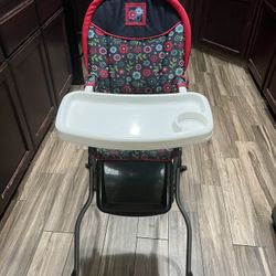 Cosco Kids Simple Fold High Chair, Flower Garden
