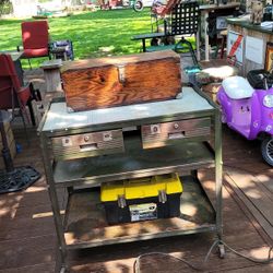 Steel Work Table And Tool Boxes 