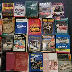 Old school auto repair books.