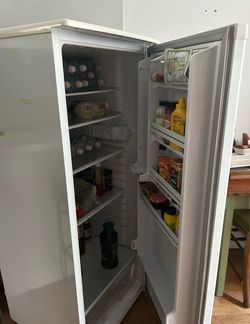 White Single-Door Refrigerator