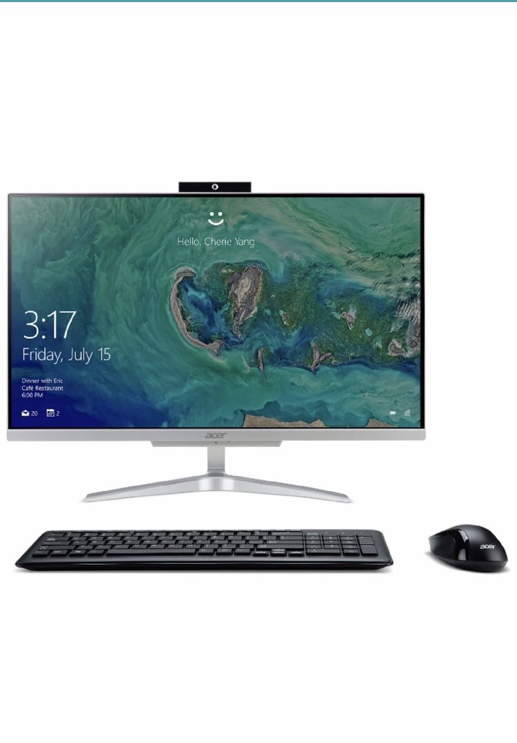 Acer all in one computer with keyboard, charger, and camera for FaceTime activities. Price on amazon is 900$ brand new mine is half Will haggle.