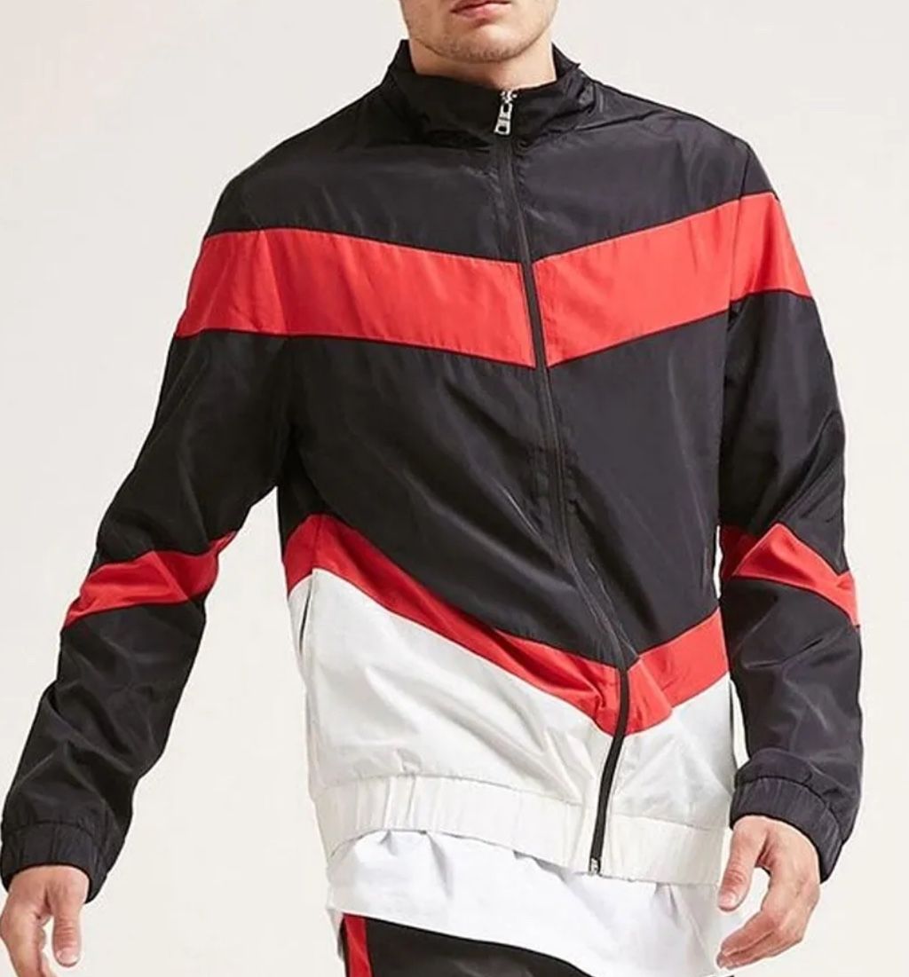 Men’s Forever 21 Black and red track jacket size M