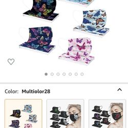 50 Count BUTTERFLY DISPOSABLE FACE MASK 
