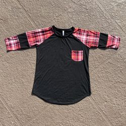 Brand new Acting Pro women’s 3/4 plaid sleeve soft shirt, size XL