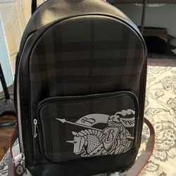 Burberry Black And Brown Men Backpack 