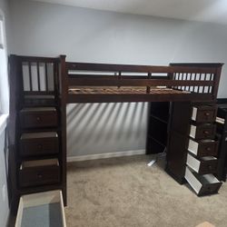Twin Sized Loft Bed With Tons Of Storage