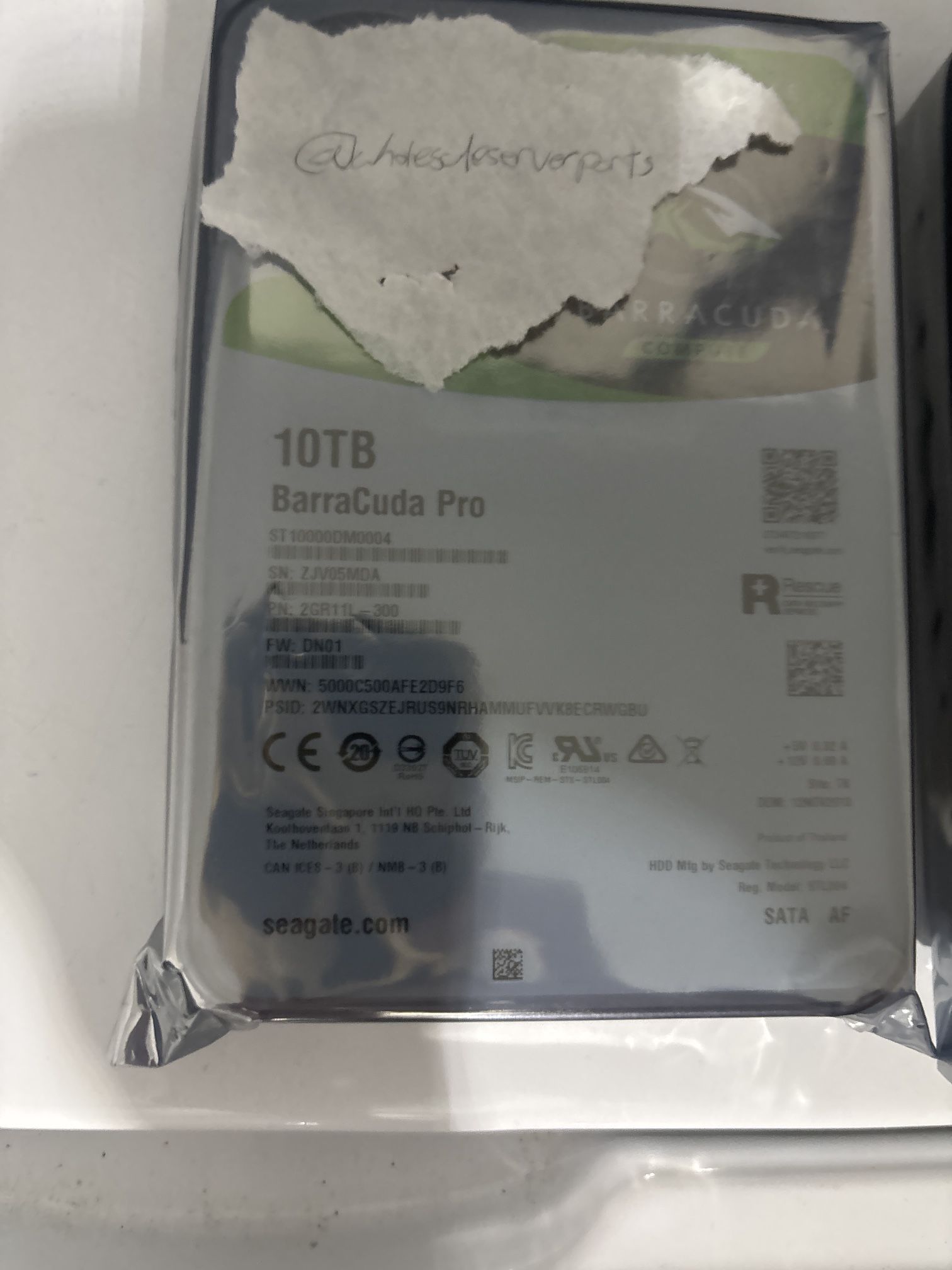 LOT OF 2 Seagate Barracuda Pro 10 TB ST10000DM0004 Hard drives
