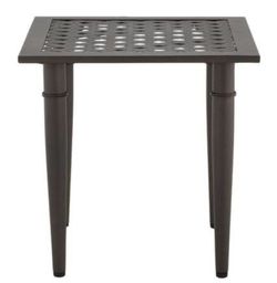 Hampton Bay Oak Cliff Metal Outdoor Patio Bistro Table