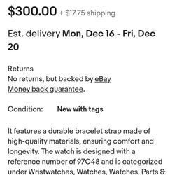 Bulova Mens Bracelet Wrist Watch 