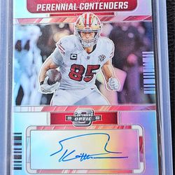 2022 Contenders Optic George Kittle Silver Perennial Contenders Auto /50! 49ers!
