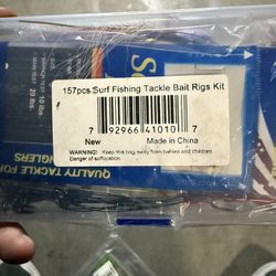 157PCs surf fishing tackle bait rigs kit