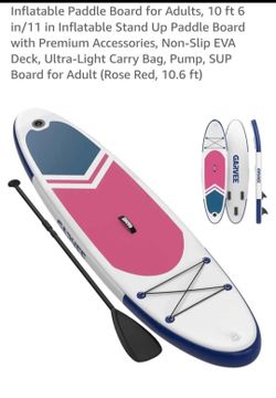 Brand new ✨️ in box 📦 PINK 🩷 Garvee 10.5 ft SUP Paddleboard 🌊