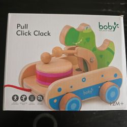 Wood click click toy for walking toddlers entertainment