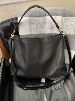 COACH blk leather SCOUT convertible  bag