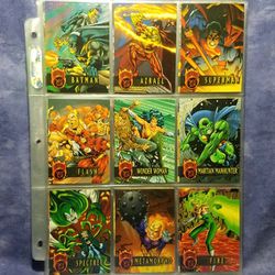 1996 Skybox DC Firepower Outburst Complete 80 Ct Base Trading Card Set 