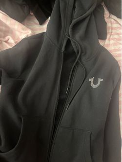 black true religion zip up size medium