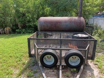 20-ft trailer with a six and a half foot drum front part for istation plenty of space wood holder two spare tires farm Saint or dual Saint your choice