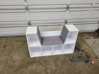 Like New Wooden Bench With Cushions