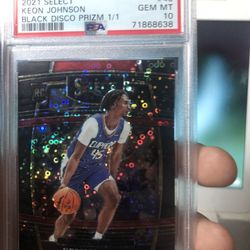 *Negotiable* Keno Johnson Black Disco Prizm 1/1 One-Of-One Rookie Card Psa 10