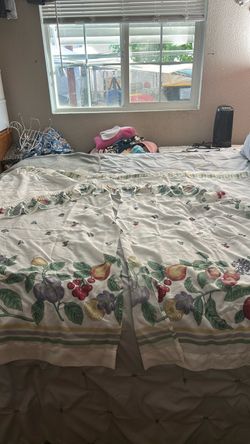 Fruit Print kitchen curtains 3 pieces