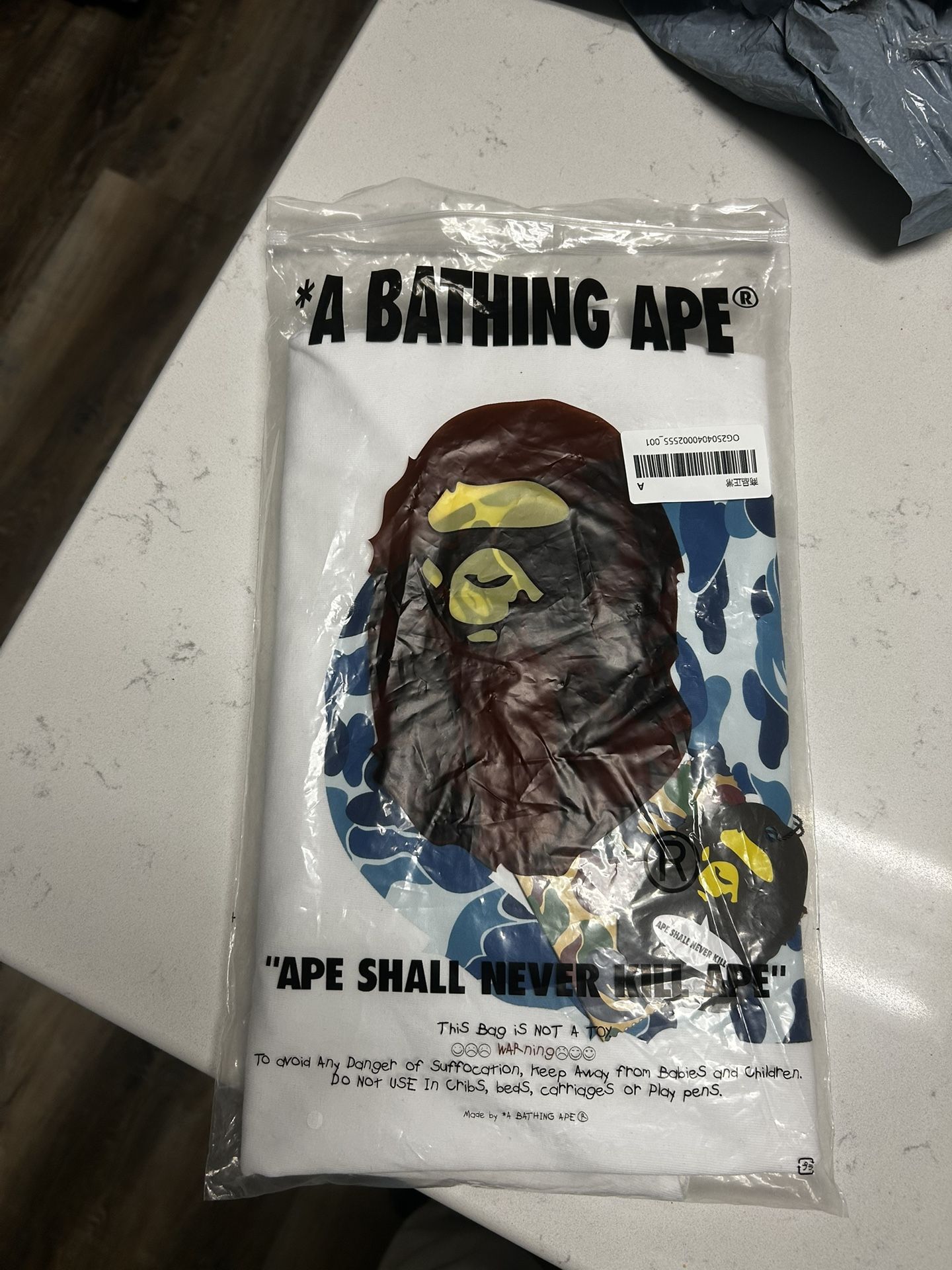 bape ABC tee white/blue