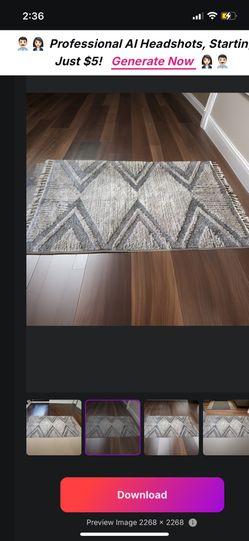 UVITA World Market Moroccan Turkish Rug 5’x7’