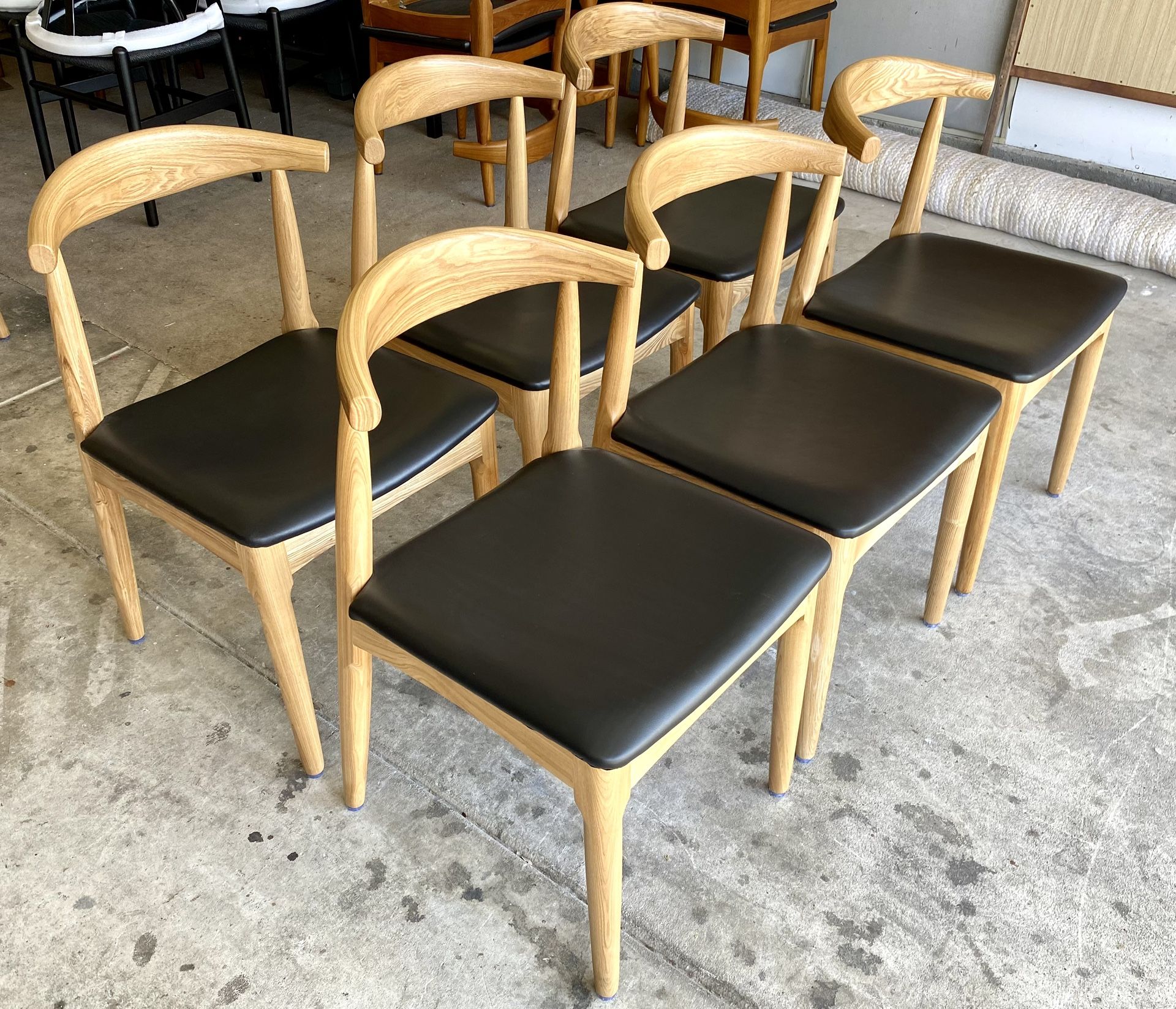 Set 6 Solid Wooden Chairs 
