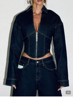 Dark denim top
