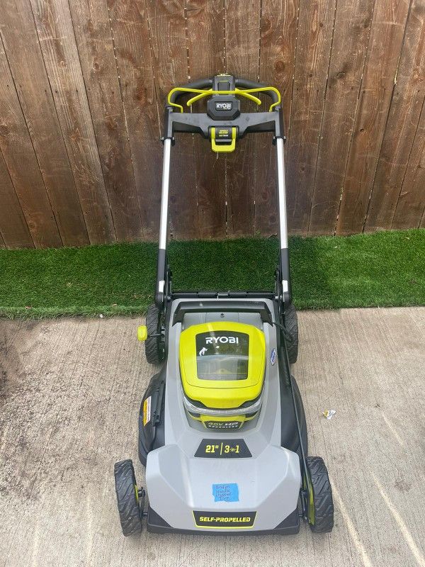 Ryobi 40v Self Propelled Lawnmower Lawn Mower HANDLE BROKEN AND BAD