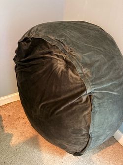 Oversized Memory Foam Bean Bag Chair – Charcoal Gray – Great Condition