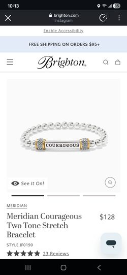 Brighton Meridian Courageous Two Tone Stretch Bracelet