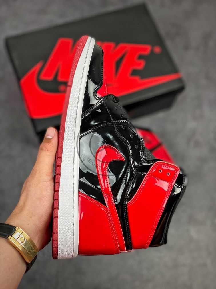 Jordan 1 Retro High OG Bred Patent Size 4 to 13