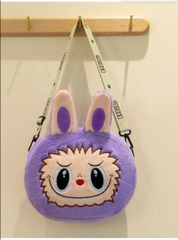 Labubu Purple Plush Crossbody Bag