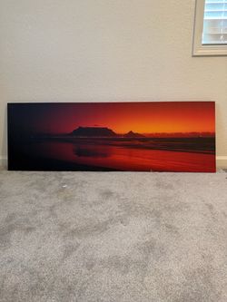 Panoramic Sunset Landscape Canvas Wall Art