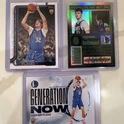 2025-26 Topps Cooper Flagg Card Lot (3) Refractor-inserts Ready To Get Graded