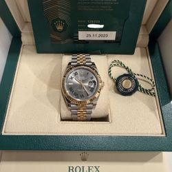 Rolex Datejust 41 "Wimbledon" Two-Tone Yellow Gold/Steel (Ref. 126333) - 2023 Full Set