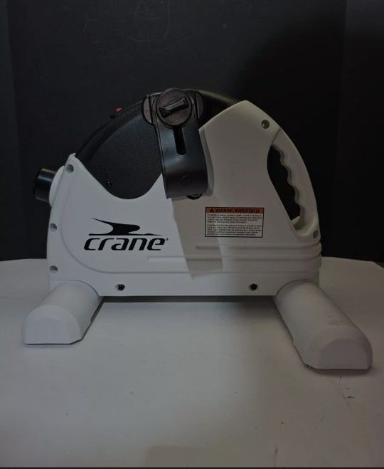 CRANE Pedal Exerciser Under Desk Elliptical w/ Adjustable Tension Control. White