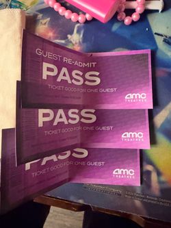 AMC Theatres Guest Re-Admit Pass x3