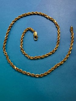 14K DIAMOND CUT ROPE CHAIN
