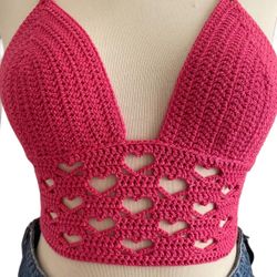 Crochet Heart Bralette