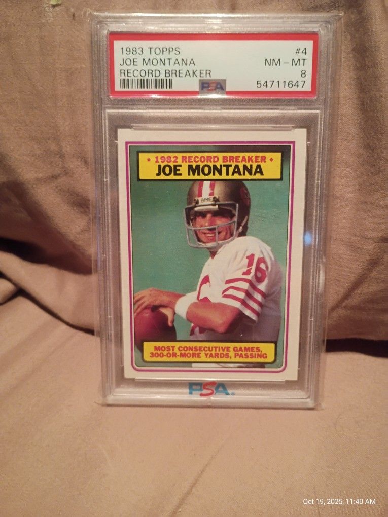 Graded 8 Near Mint Joe Montana 